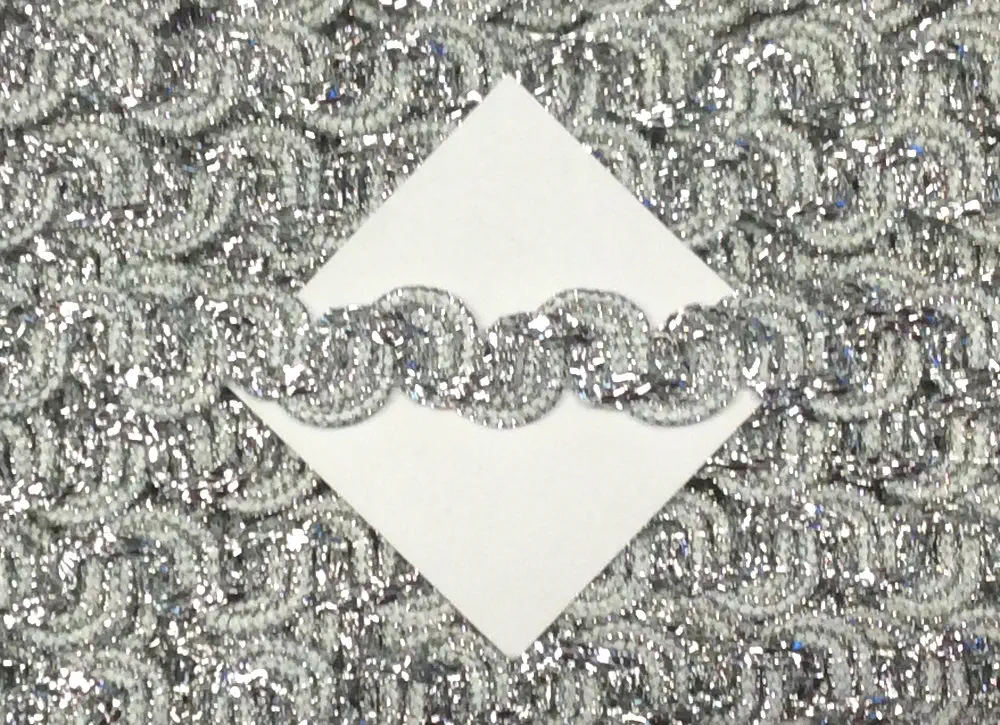 Borte Lurex 15 mm silber