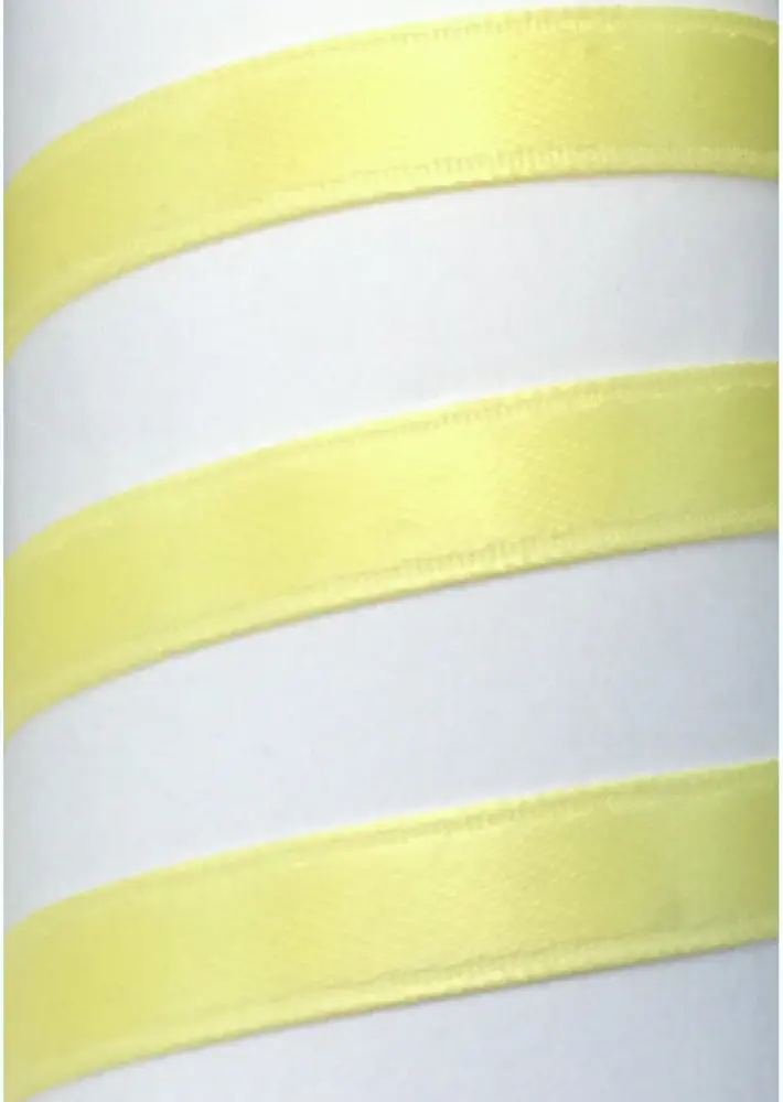Satinband Double Face 010 mm zart gelb