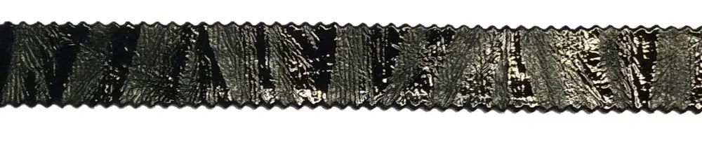 Borte 25 mm schwarz Lederimitat / Kunstleder mit Tierfellmuster matt/glänzend