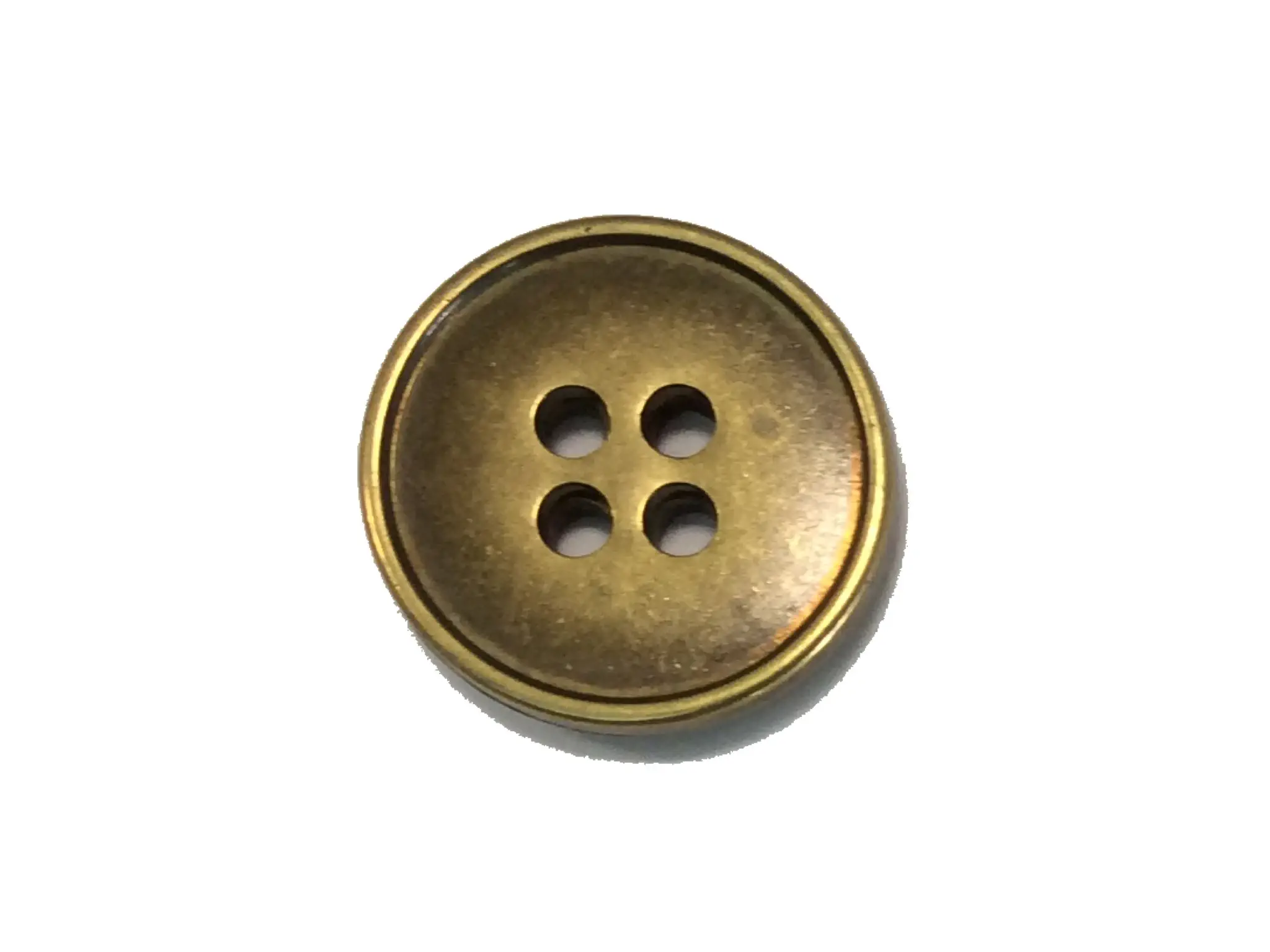 Knopf 15 mm  altgold