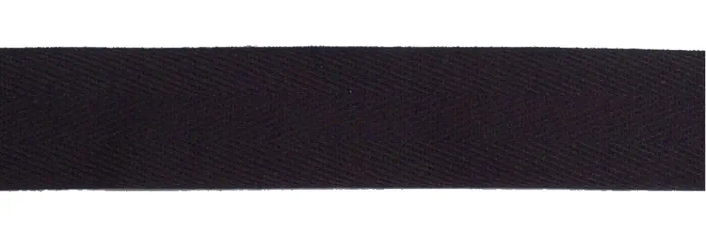 Baumwollband 25 mm schwarz 100% Baumwolle