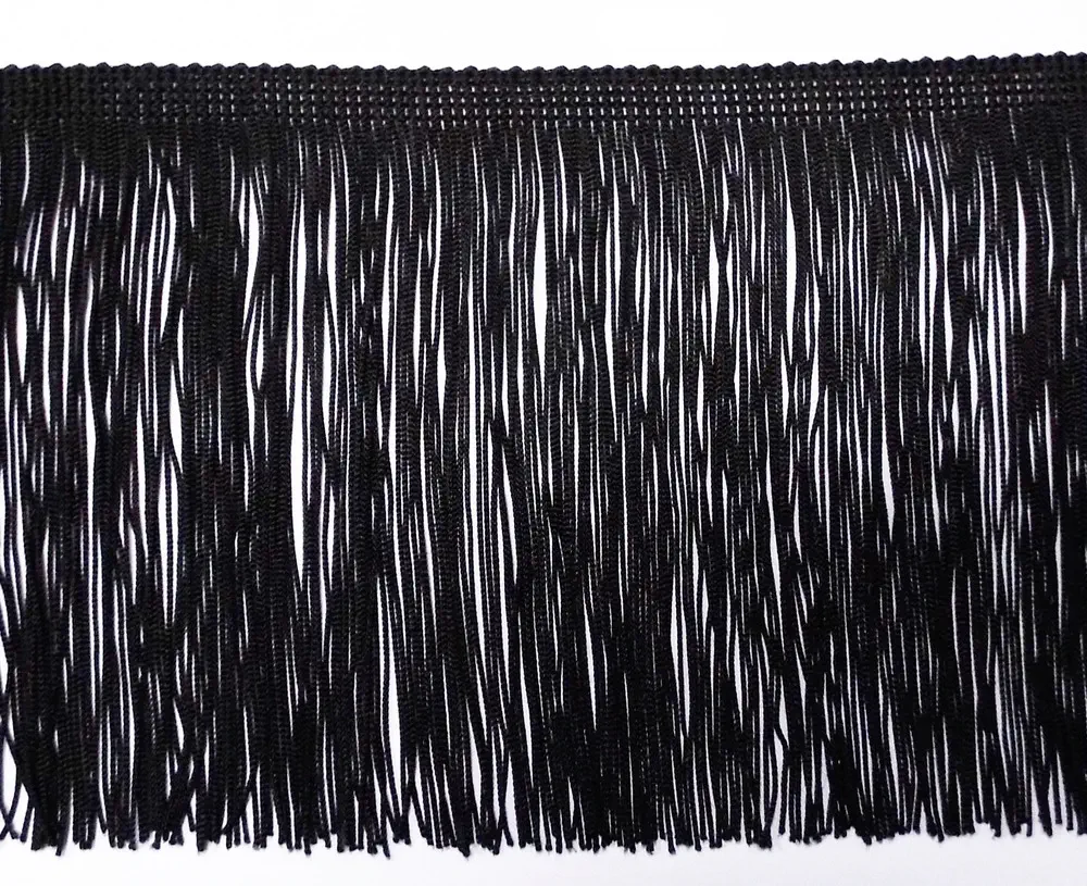 Fransenborte schwarz 150 mm