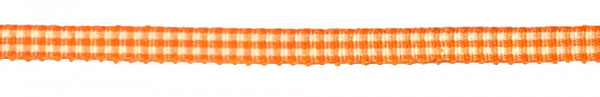 Vichy-Karoband 6 mm orange/weiß