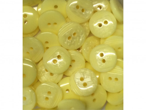 10 Knöpfe 12 mm gelb Perlmuttschimmer
