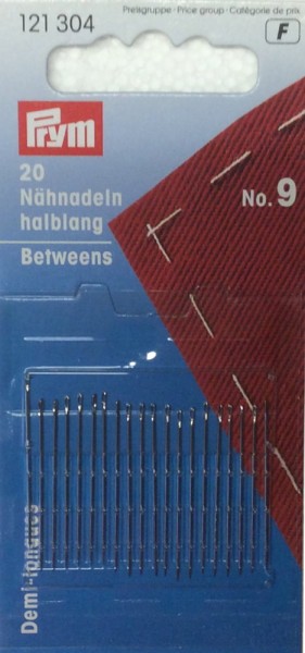 Prym 121304 Nähnadeln halblang, Nr. 9
