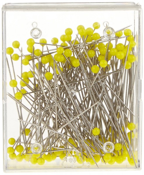 Glaskopfnadeln ST 0,60 x 43 mm gelb