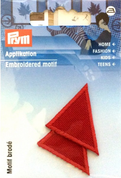 Prym 925278 Applikation Dreieck klein rot