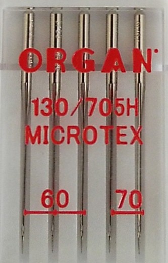 Nähmaschinennadeln Microtex Stärke 60 und 70 130/705