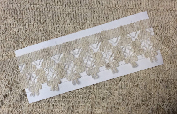 Posamentenborte 45 mm Spitze natur leinen