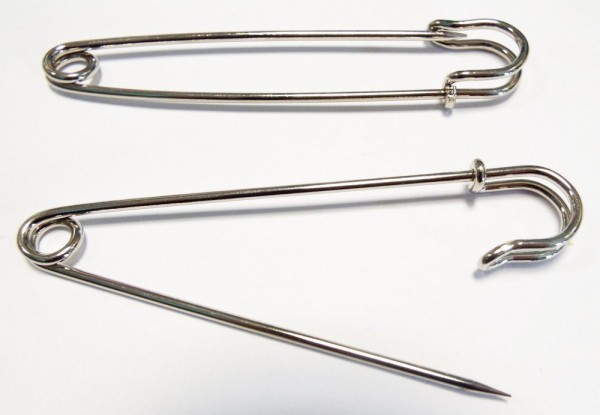 Kilt-Nadel silber 90 x 15mm