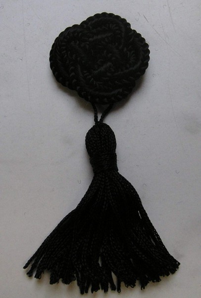 Posamenten Quaste schwarz 75 x 30mm