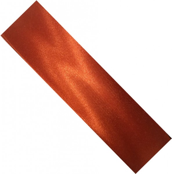 Satinschrägband 20 mm rost orange Fa.7057 vorgefalzt