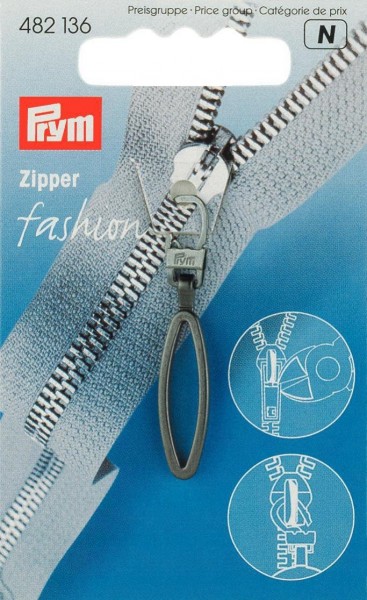 Prym 482136 Fashion-Zipper Loop brüniert