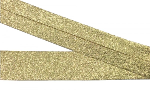 Schrägband Lurex gold 20 mm