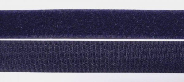 Klettband Haken- und Flauschband 20 mm dunkel blau zum Nähen