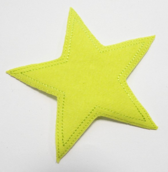 Patches/Bügelflicken Stern Jersey 11,5 cm (gelb)