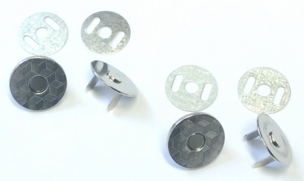 2 Magnetverschlüsse18 mm silber