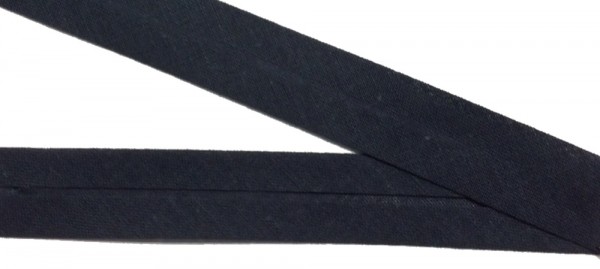 Bw-Schrägband 20 mm schwarz vorgefalzt