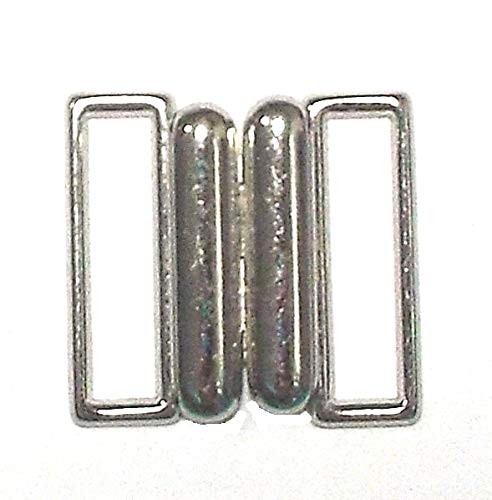 Bikiniverschluss 20 mm Metall silber