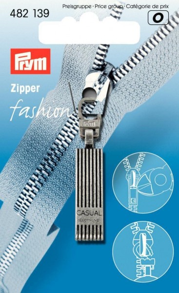 Prym 482139 Fashion-Zipper Casual altsilber