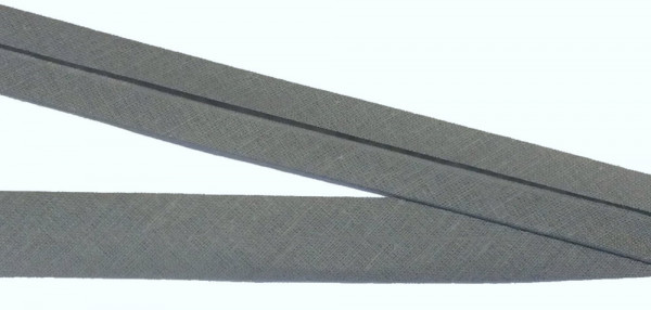 Bw-Schrägband 20 mm grau vorgefalzt