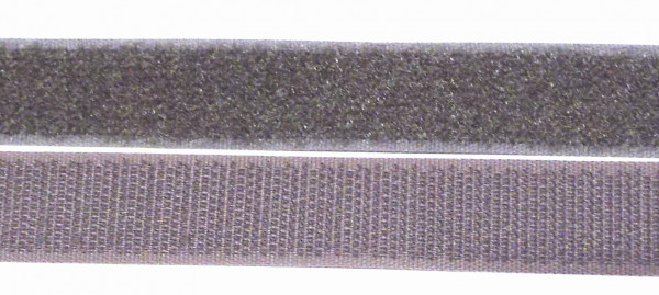 Klettband Haken- und Flauschband 20 mm grau zum Nähen