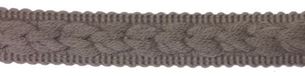 Wolltresse Einfaßband Borte toupe 25 mm