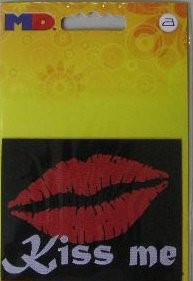 Applikation "Kiss me" 90 mm x 70 mm