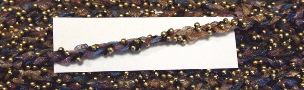 Band / Borte Organza mit Perlen, 7 mm