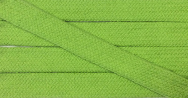 Baumwollkordel / Hoodie Kordel apfelgrün 15 mm flach