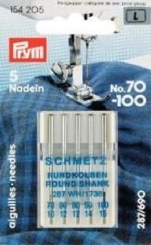 Prym 154205 Nähmaschinennadeln 287(690) Rundkolben 70-100