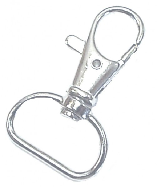 2 Karabinerhaken silber, Stegbreite 18 mm