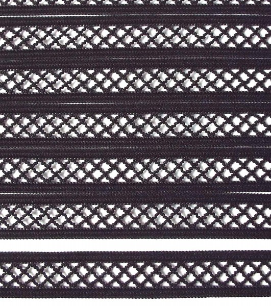 Wäschespitze elastisch 13 mm schwarz