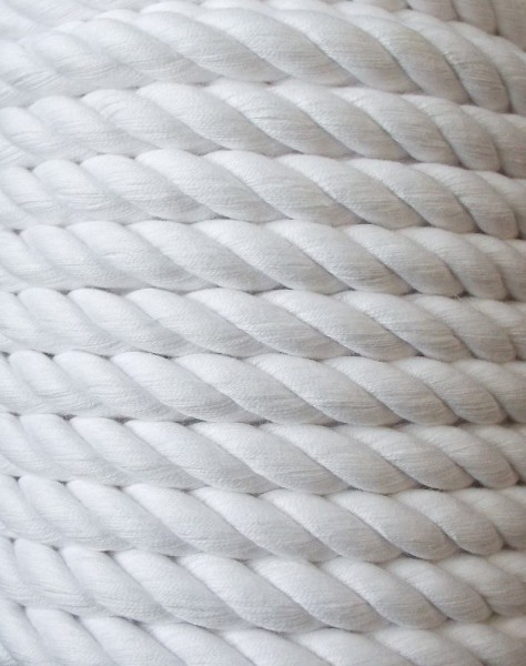 Baumwollkordel 10 mm weiß