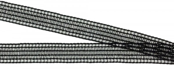 3 m Kräusel - Elastic 15 mm schwarz