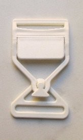 Steckschnalle weiß Steg 35 mm