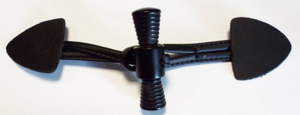 Knebelverschluß, mit raffinertem Knopf (schwarz)