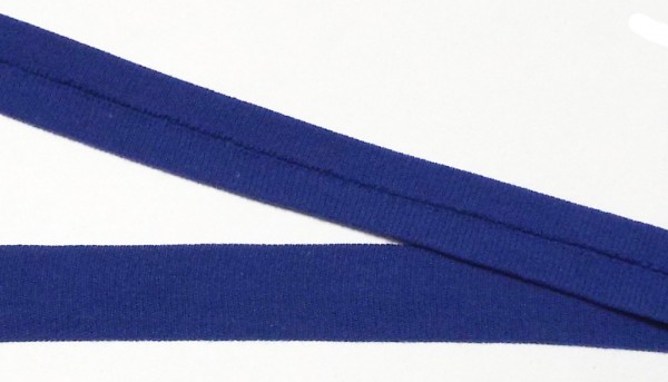 Jersey Einfassband Sweat elastisch blau 20 mm vorgefalzt