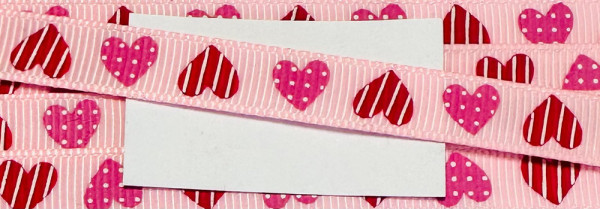 Ripsband 10 mm rosa/altrosa/rot Herzen