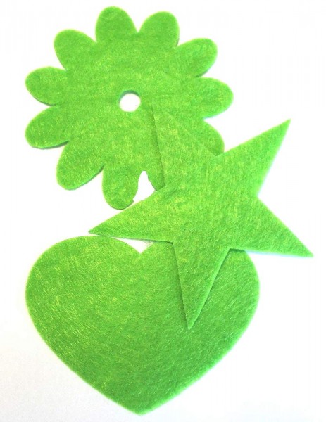 Patches/Bügelflicken Velour-Optik ca. 6 cm, 3er Set (grün)