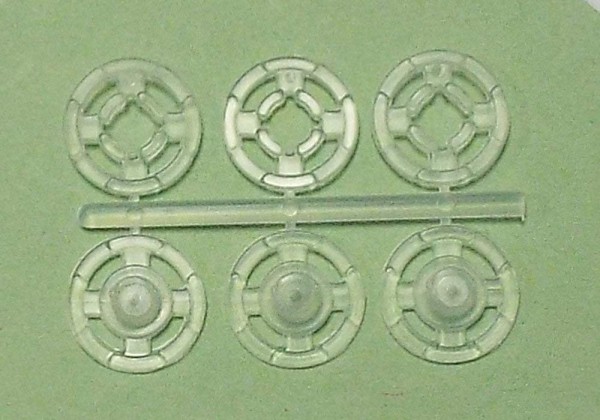 10 Annäh-Druckknöpfe Kunststoff 15 mm transparent