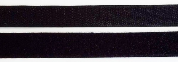 Klettband Haken- und Flauschband 20 mm schwarz zum Nähen