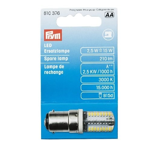 Prym 610376 LED Ersatzlampe für Nähmaschinen, Bajonettverschluß