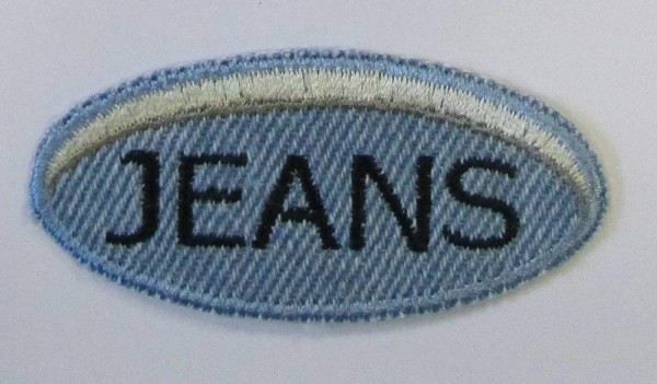 Applikation Jeans in hellblau 65 x 30 mm