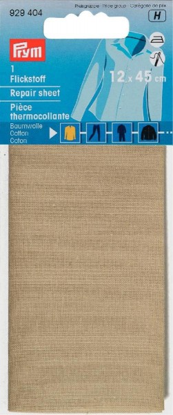 Prym 929404 Flickstoff 12 x 45 cm beige zum Bügeln