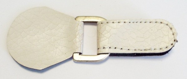 Bekleidungsverschluss/Taschenverschluß weiß antik mit Klettband