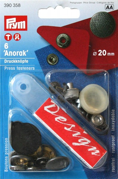 NF-Druckknopf Anorak Spirit MS 20 mm altsilber