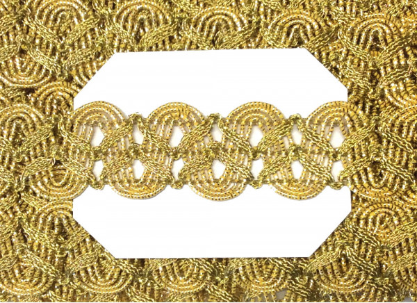Besatz Bordüre Trennwand Gold Lurex Lamè Boreal 2 cm hoch