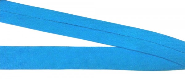 Jersey Einfassband Sweat elastisch türkis 20 mm vorgefalzt