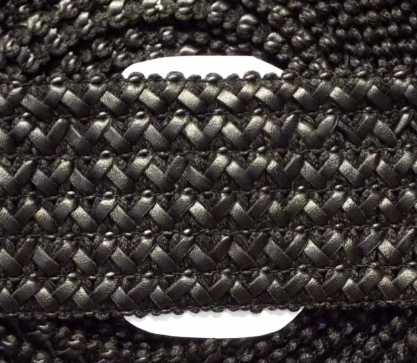 Gürtel Gummi 60 mm schwarz geflochten